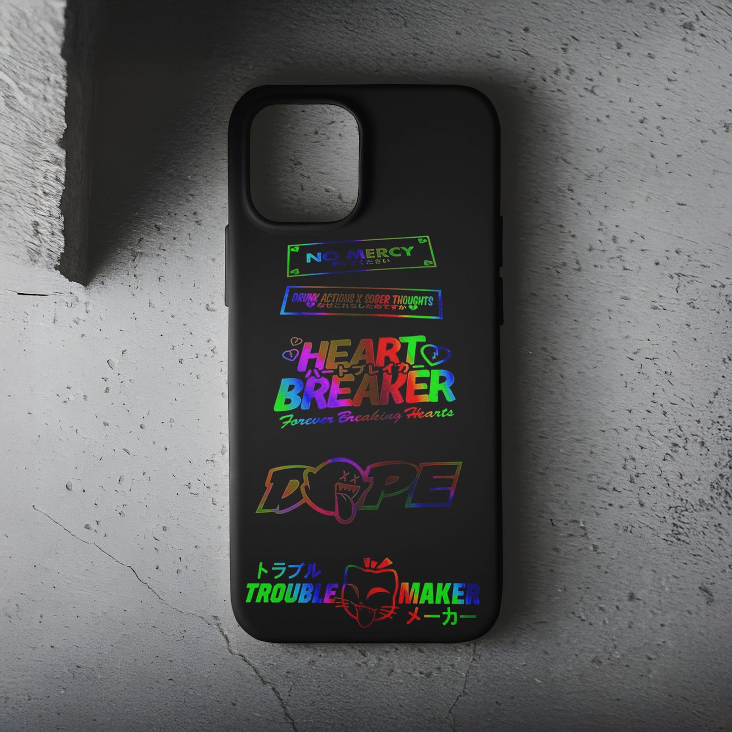 Neon Stickerr Telefon Kılıfı B1011