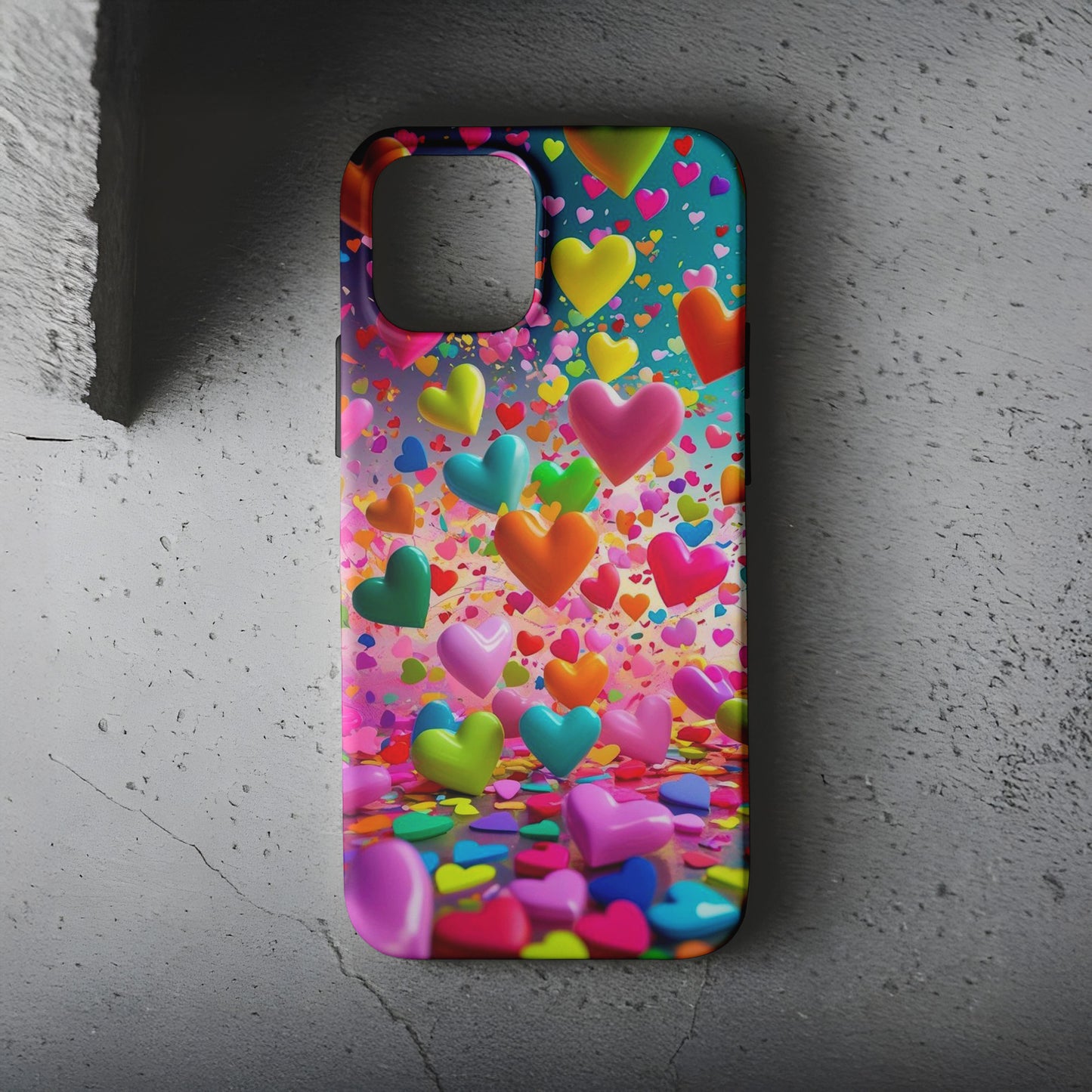 Renkli Kalpler Telefon Kılıfı B946