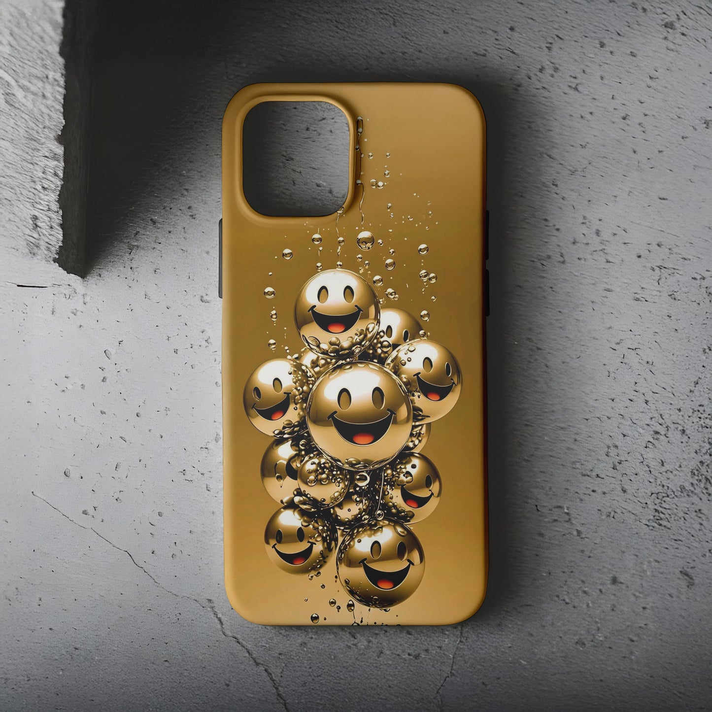Gold Emoji Telefon Kılıfı B1209