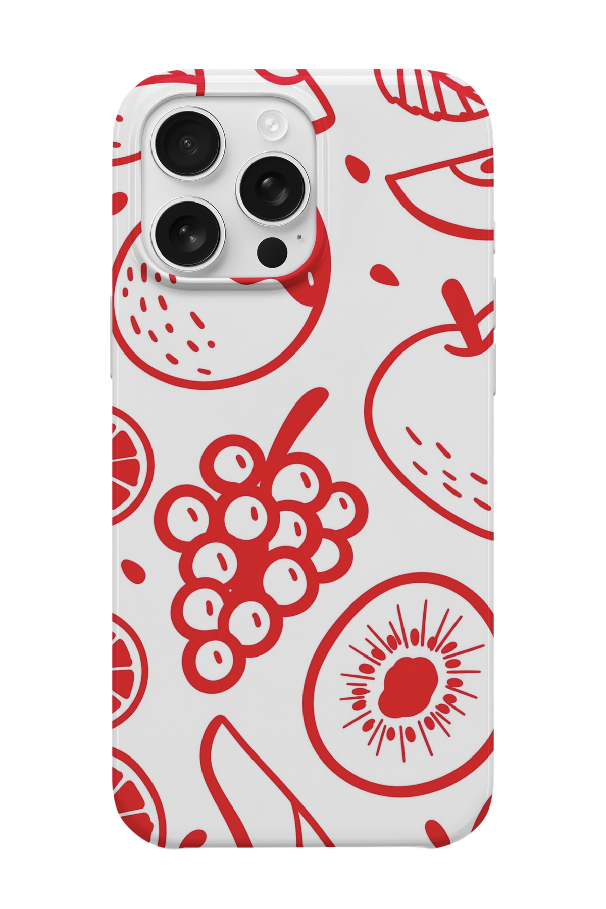 Red Fruit Pattern Telefon Kılıfı U266