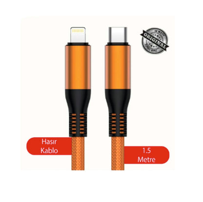 MT2124 30W 1.5 METRE TYPE-C TO LİGHTNİNG PD ŞARJ DATA KABLO 10/200 BE0016