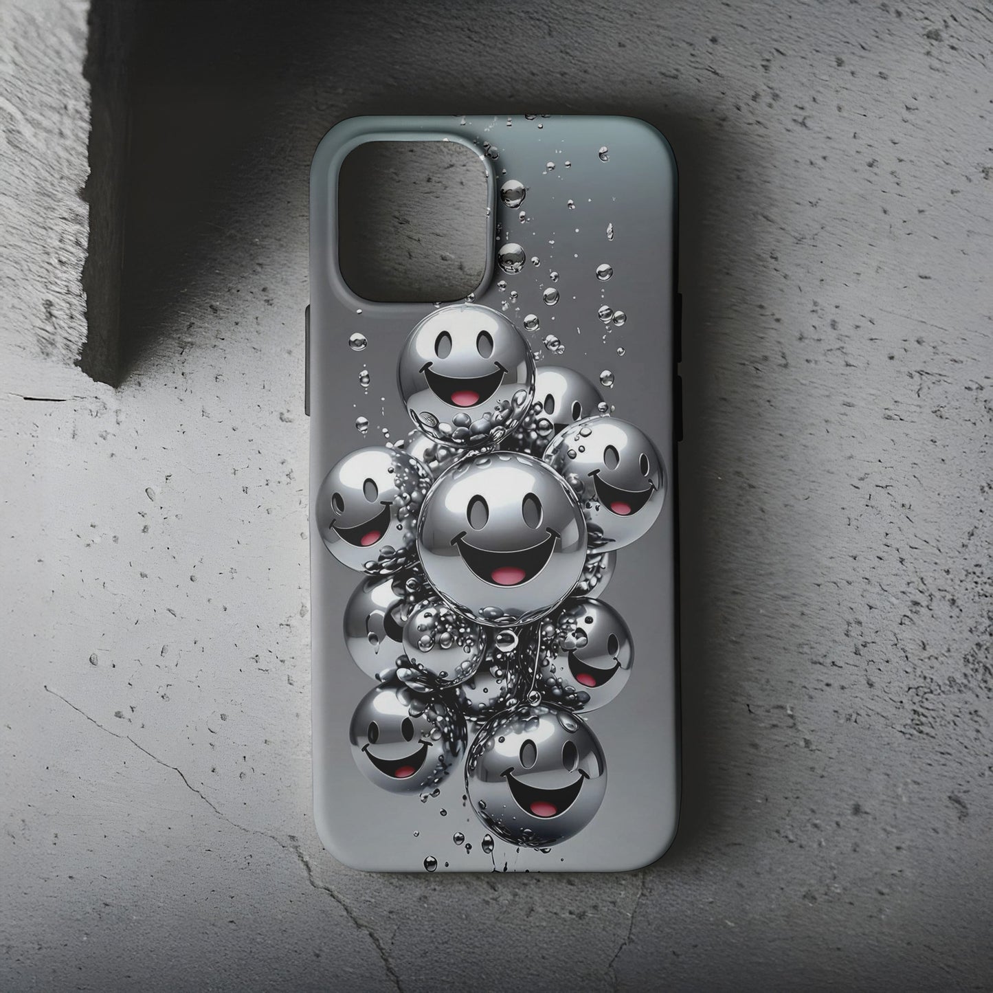 Gümüş Emoji Telefon  Kılıfı B1208