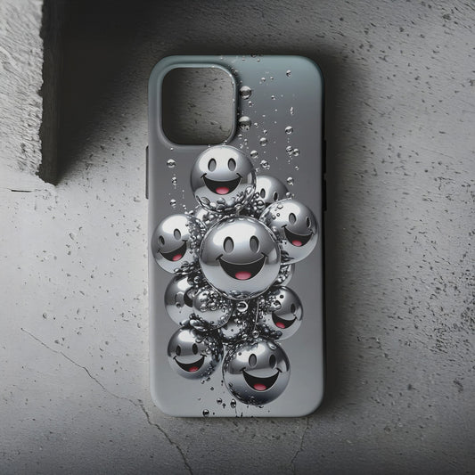 Gümüş Emoji Telefon  Kılıfı B1208