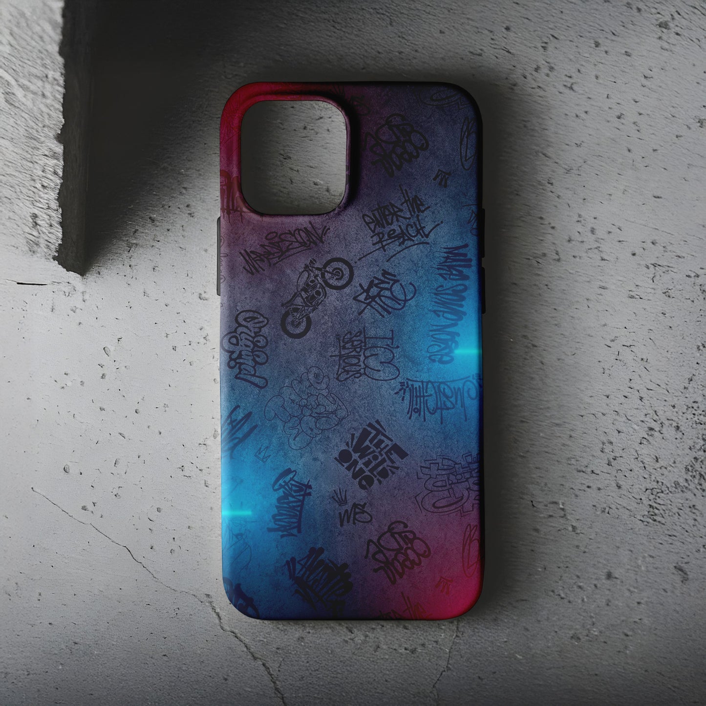 Neon Baskı Telefon Kılıfı B1186