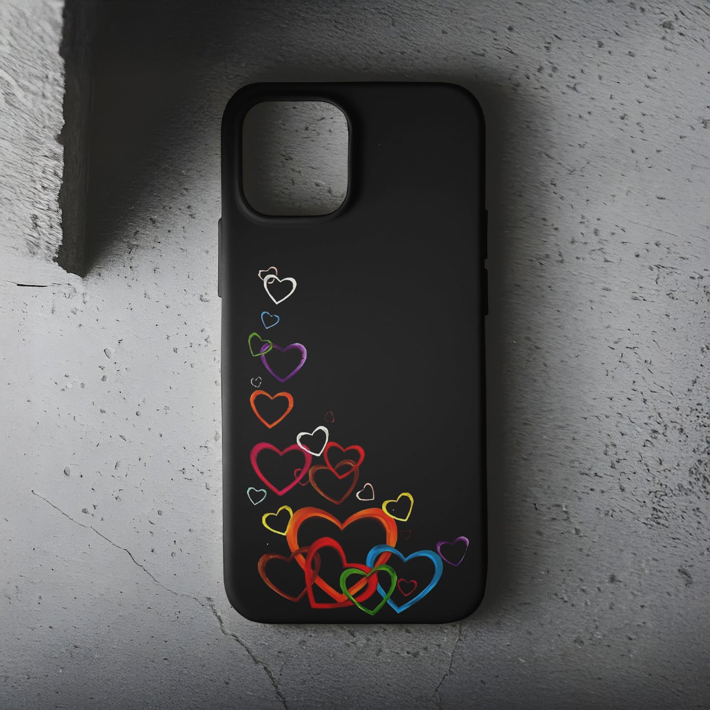 Renkli Kalpler Telefon Kılıfı B856