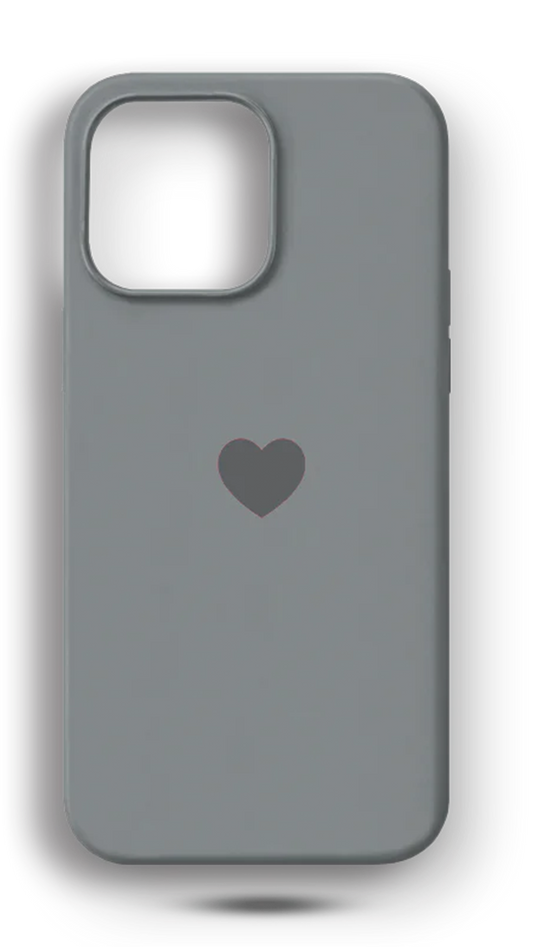 Gri Kalp Telefon Kılıfı